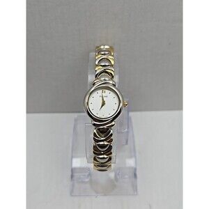 Vintage Pulsar Womens Two Tone Bracelet Dress Watch V810 X051 Quartz New Battery